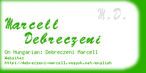 marcell debreczeni business card